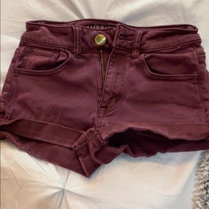 maroon shorts
